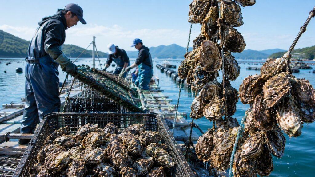 牡蠣の養殖・三陸の海のイメージ